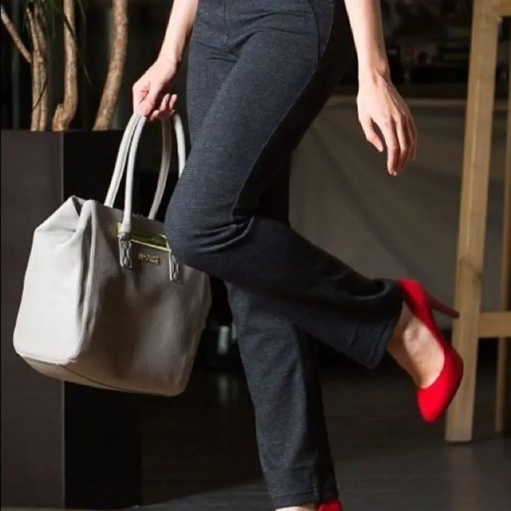 ✨ Straight-Leg Glen-Plaid Dress Pant Yoga Pants✨